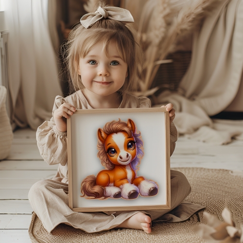 Puzzle Drewniane Konik 49 elementów